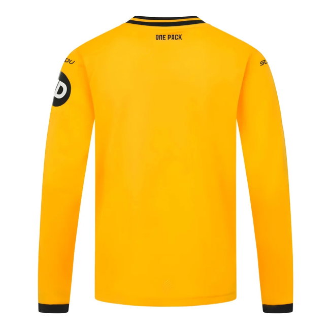 2024-2025 Wolves Long Sleeve Home Shirt (Kids) (Djiga 34)-SoccerKits Hub | Buy Soccer Jerseys Online